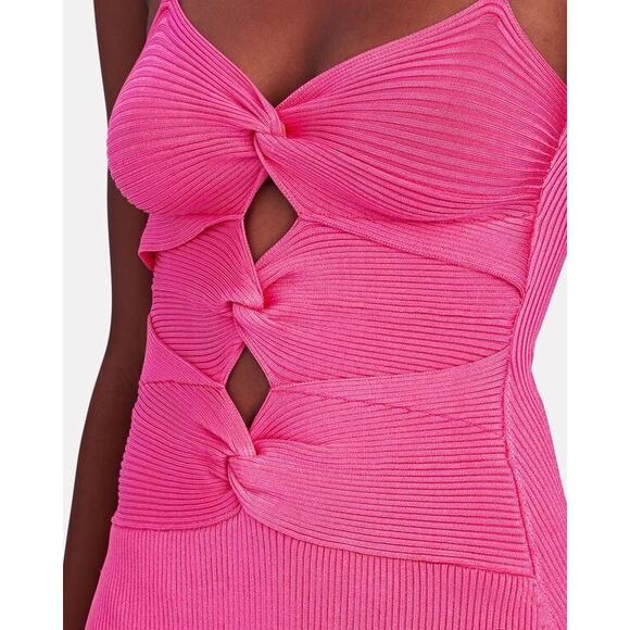 CULT GAIA Zenda Knotted Rib Knit‎ Mini Dress Size XL - Picture 3 of 8